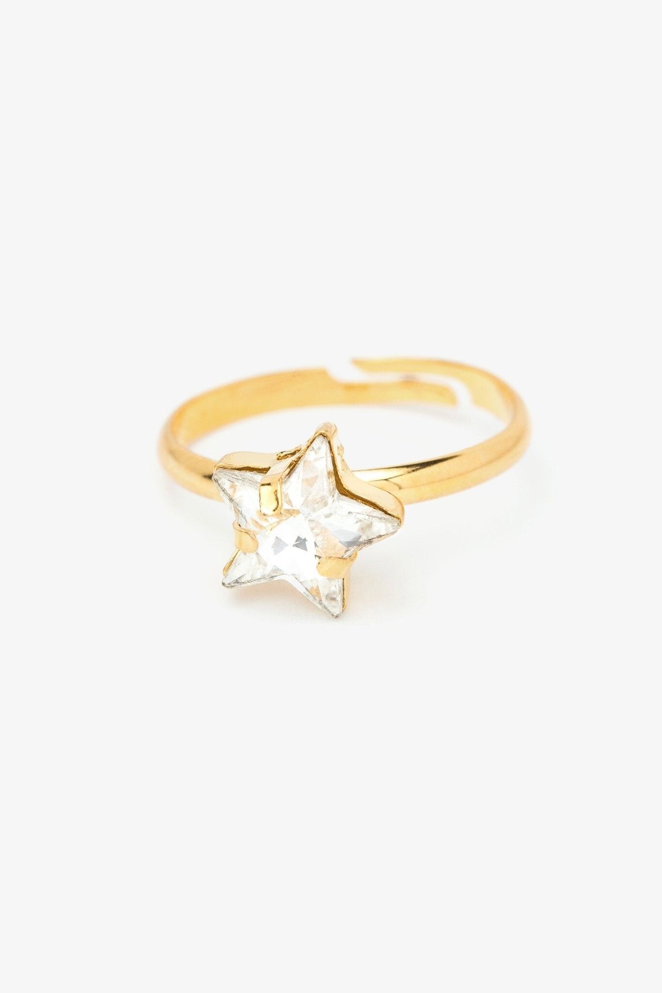 KINDHEIT Stern-Kristall-Goldring