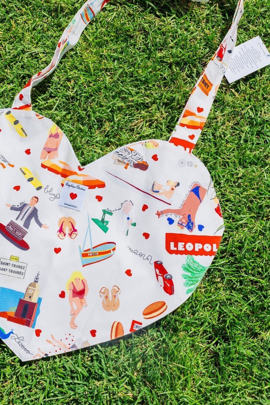 BORSA TOTE CON CUORE Saint Tropez