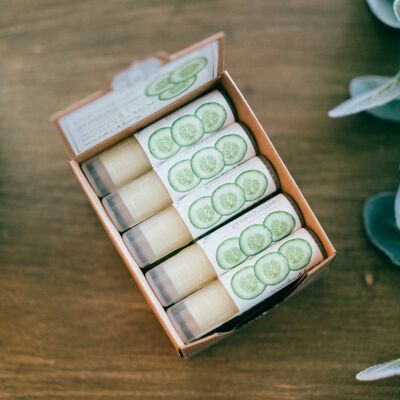Manteca de labios con pepino y miel de The Cottage Greenhouse