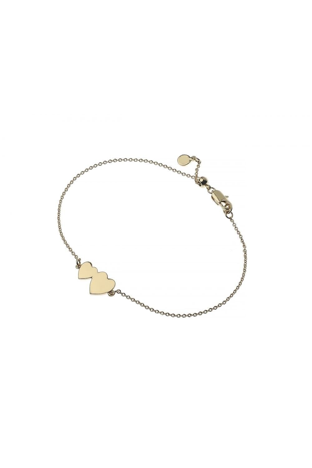 Pulsera de corazón de fusión de amor dual