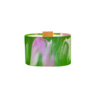 Vela perfumada Tie&dye concrete - Forma ovalada - Flor de algodón