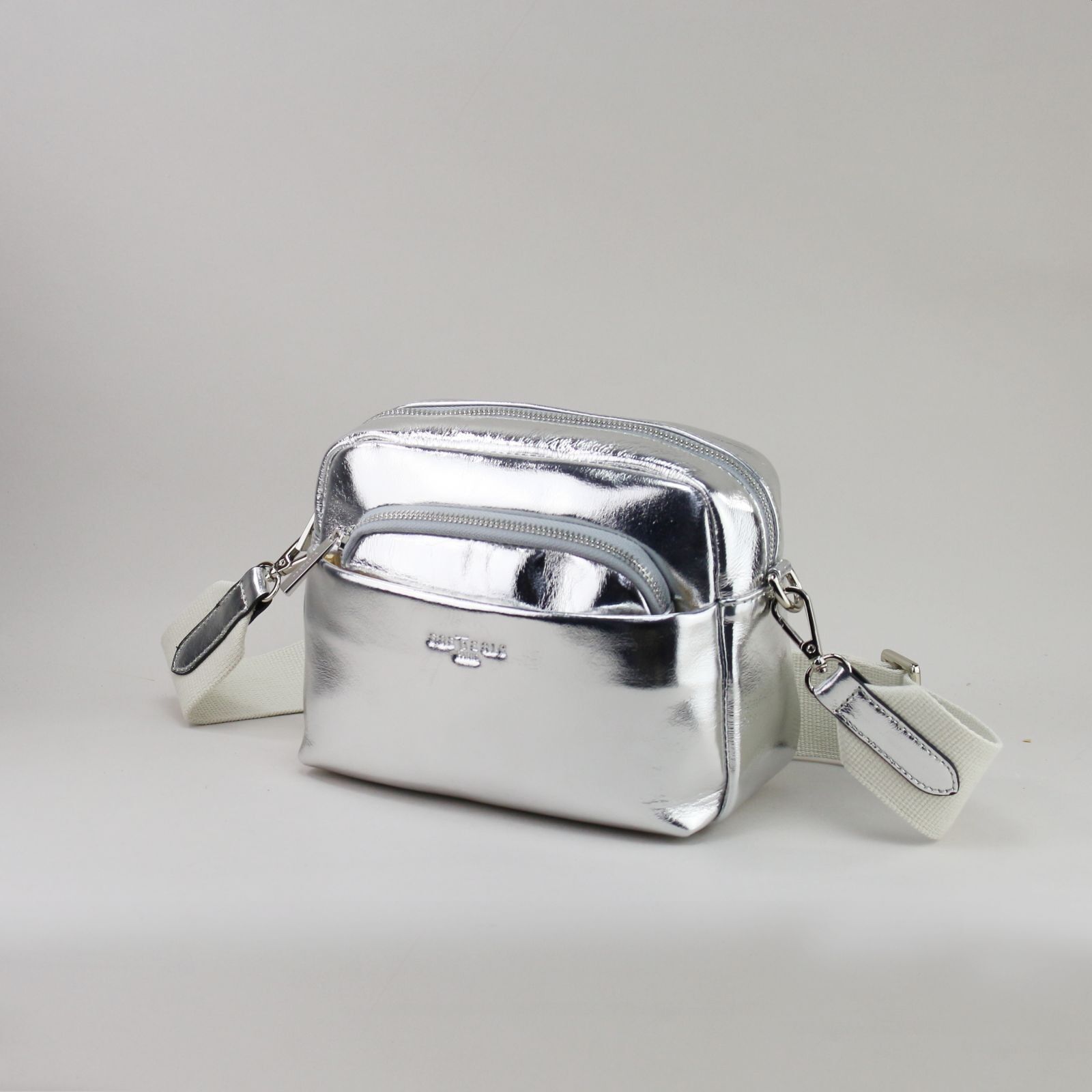 583913 Argento - borsa in pelle