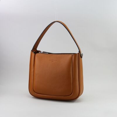 583921 Camel - leather bag