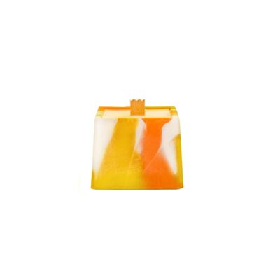 Bougie parfumée en béton tie&dye - Format trapèze - Parfum monoï
