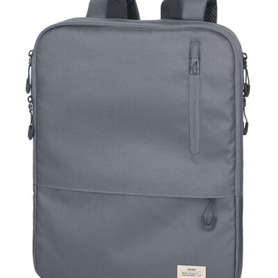 Laptop backpack | 100% recycled ocean plastic | padded laptop compartment | expandable with zipper | BLUE CYCLE EXPANDABLE