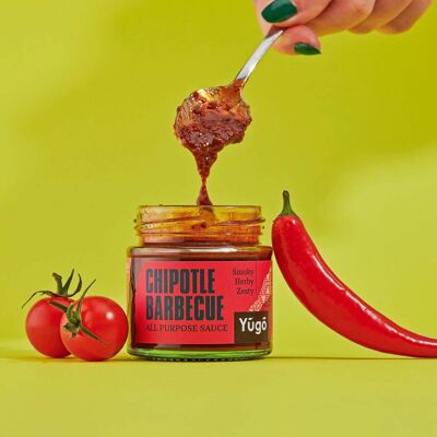 Sauce piquante garnie au chipotle | Yugo | 125 ml | Parfait pour le barbecue