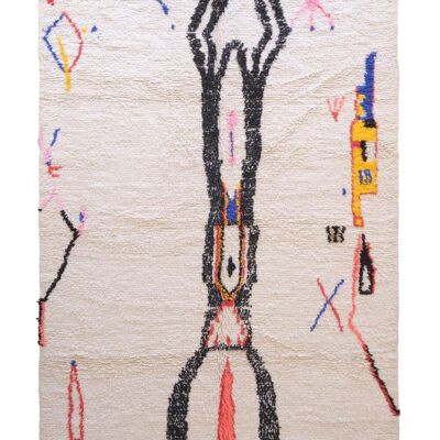 Alfombra bereber marroquí de pura lana 233 x 328 cm