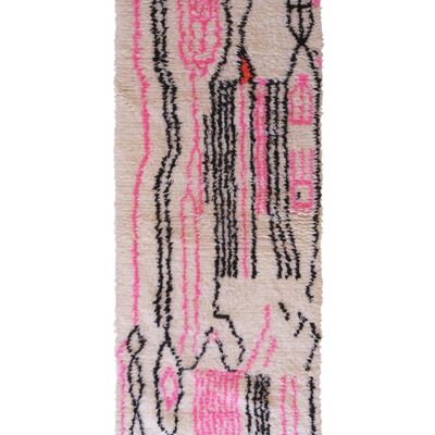 Moroccan wool runner rug 76 x 214 cm