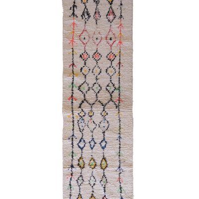 Moroccan wool runner rug 80 x 280 cm
