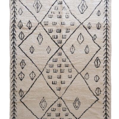 Alfombra bereber marroquí de pura lana 246 x 353 cm