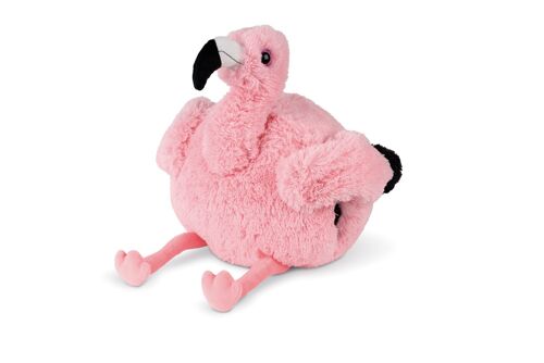 Noxxiez Peluche chauffe-main: FLAMANT 35x35x35cm, peluche, 3+