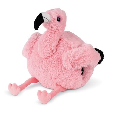 Noxxiez Peluche chauffe-main: FLAMANT 35x35x35cm, peluche, 3+