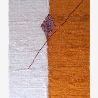 Alfombra bereber marroquí moderna de lana 196 x 272 cm
