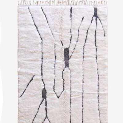 Tapis berbere marocain pure laine 153 x 211 cm