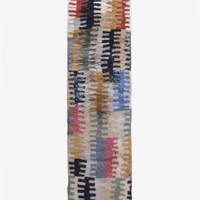 Alfombra de pasillo de lana marroquí 87 x 303 cm