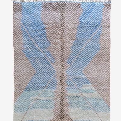 Alfombra bereber marroquí de pura lana 214 x 307 cm