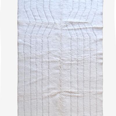 Alfombra bereber marroquí de pura lana 205 x 294 cm