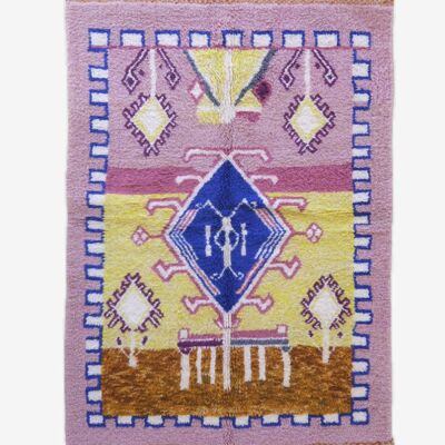Tappeto berbero marocchino in pura lana 150 x 216 cm
