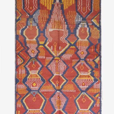 Alfombra bereber marroquí de pura lana 207 x 303 cm