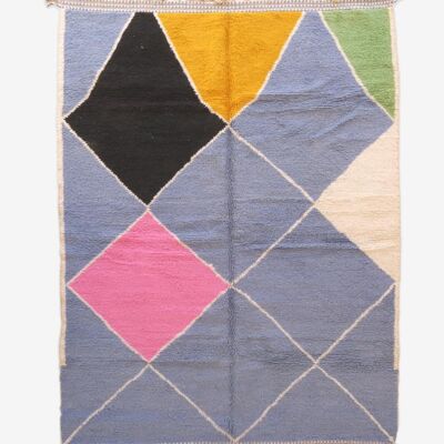 Tappeto berbero marocchino in pura lana 222 x 303 cm