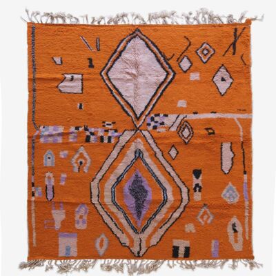 Alfombra bereber marroquí moderna de lana 245 x 285 cm