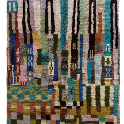 Colorful Moroccan Berber rug 219 x 290 cm