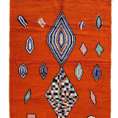 Alfombra bereber marroquí moderna de lana 206 x 289 cm