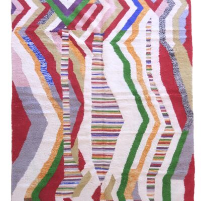 Alfombra bereber marroquí contemporánea de lana 247 x 341 cm