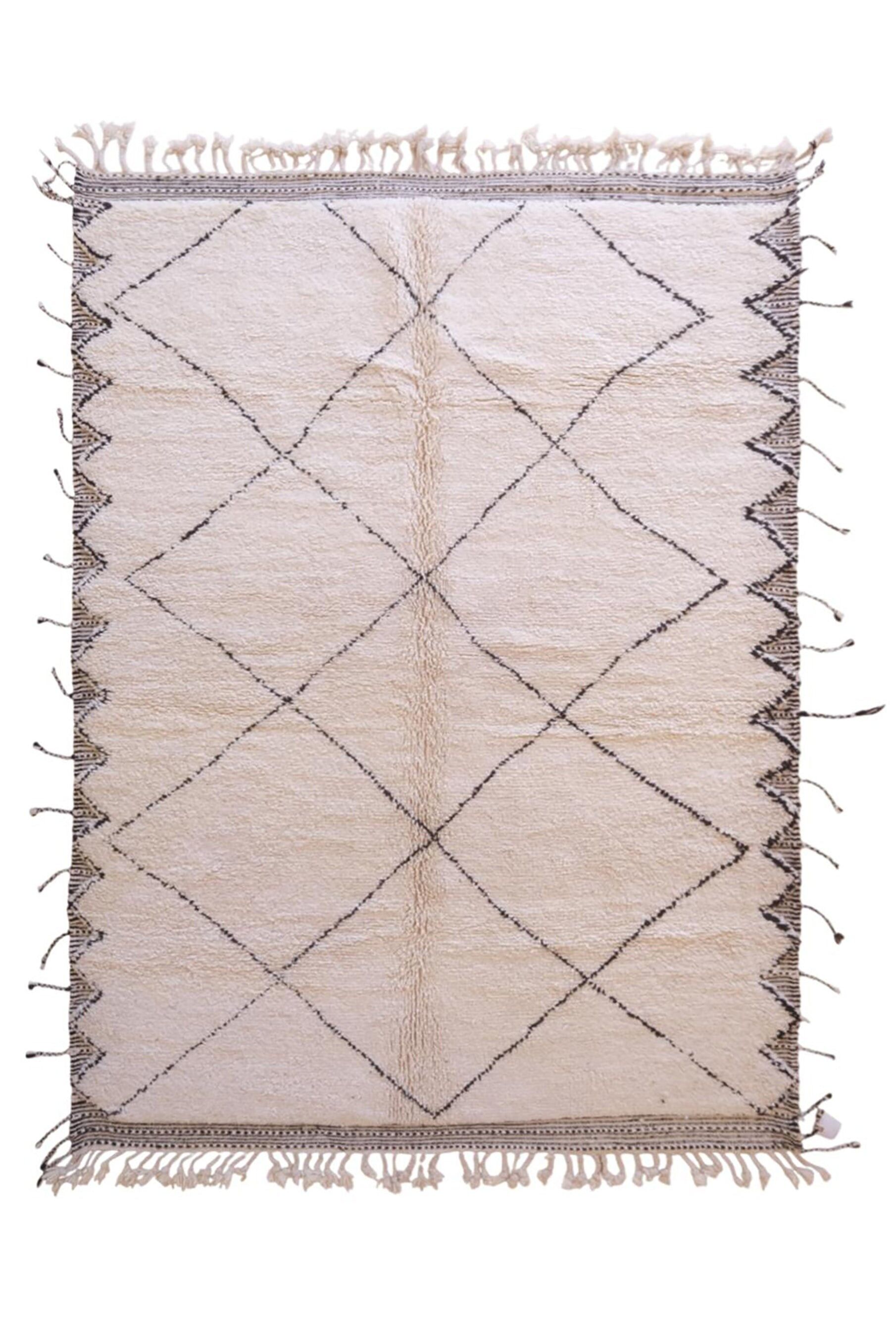 Tappeto berbero marocchino in pura lana 204 x 298 cm