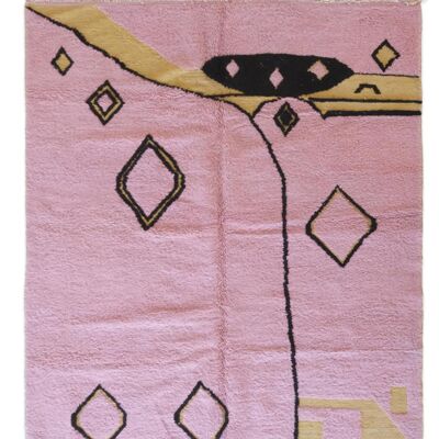 Tapis berbere marocain contemporain 245 x 298 cm