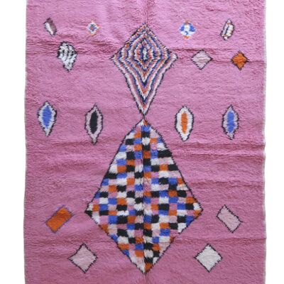 Alfombra bereber marroquí moderna de lana 207 x 295 cm