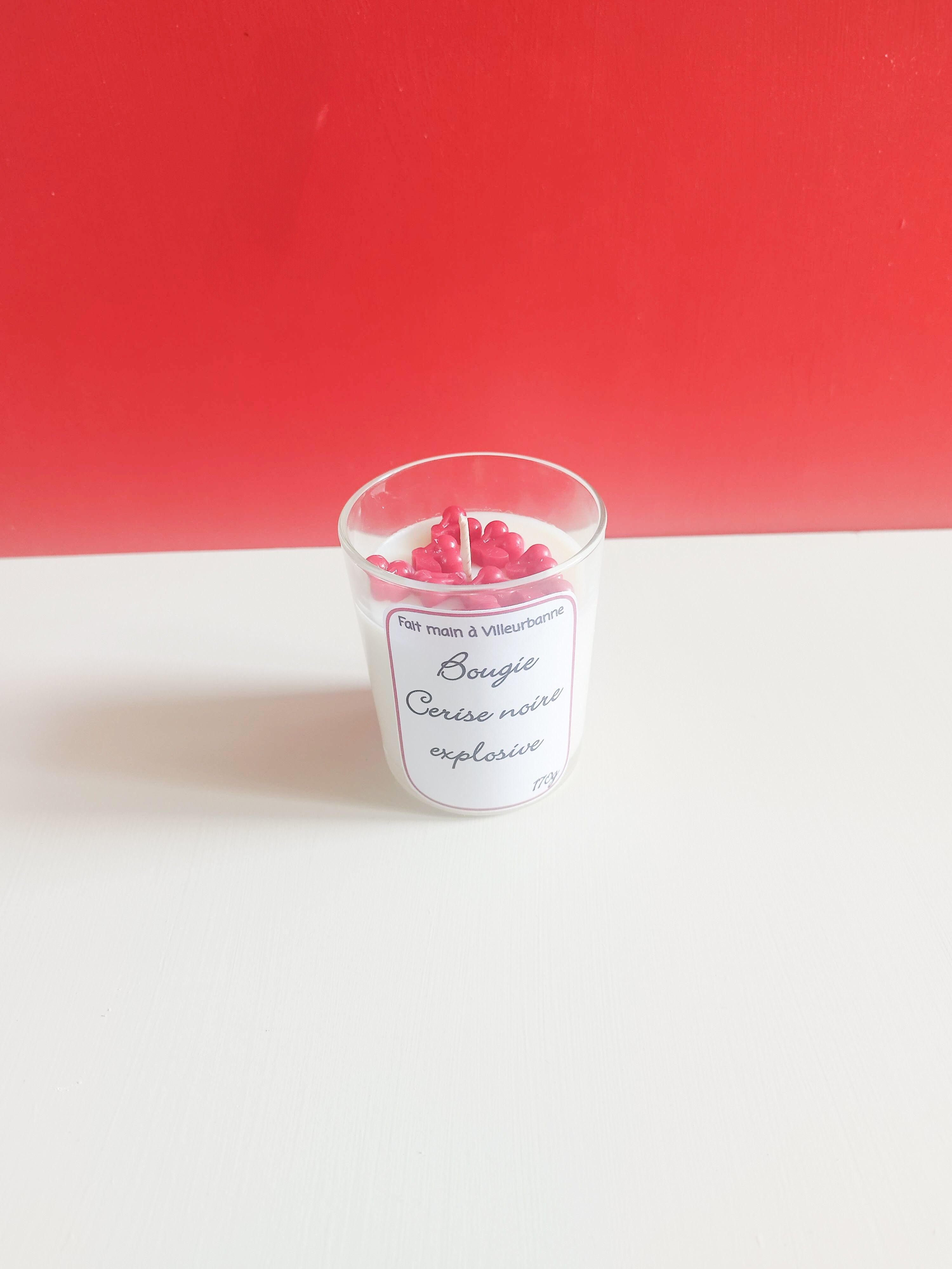 Explosive Black Cherry Kerze – 170 g, handgefertigt, Gourmet- und fruchtiger Duft