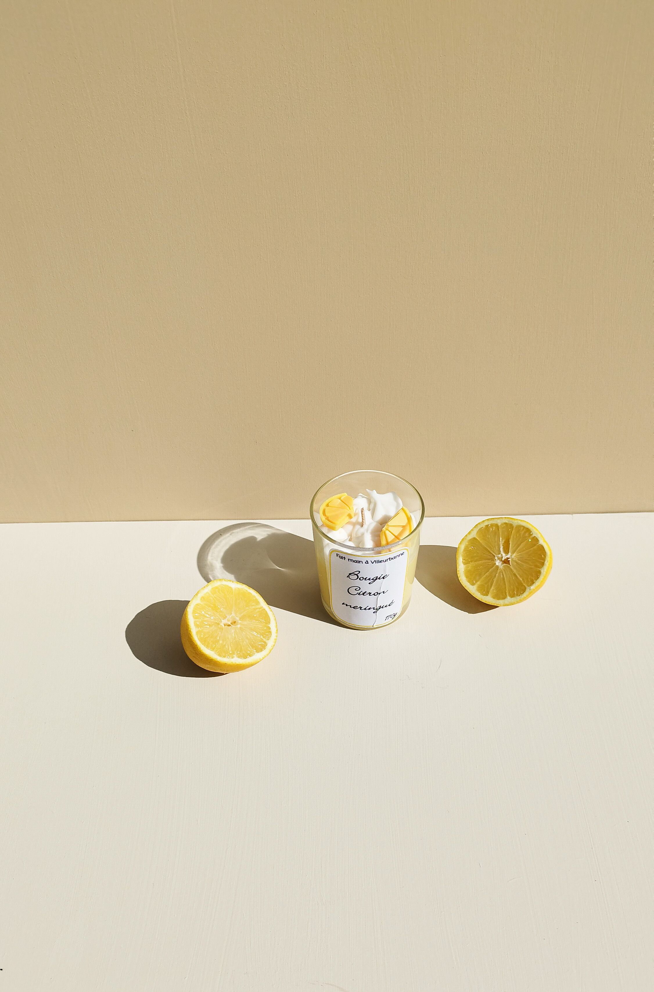 Lemon Meringue Candle – 170 g, Handmade, Fresh and Gourmet Scent