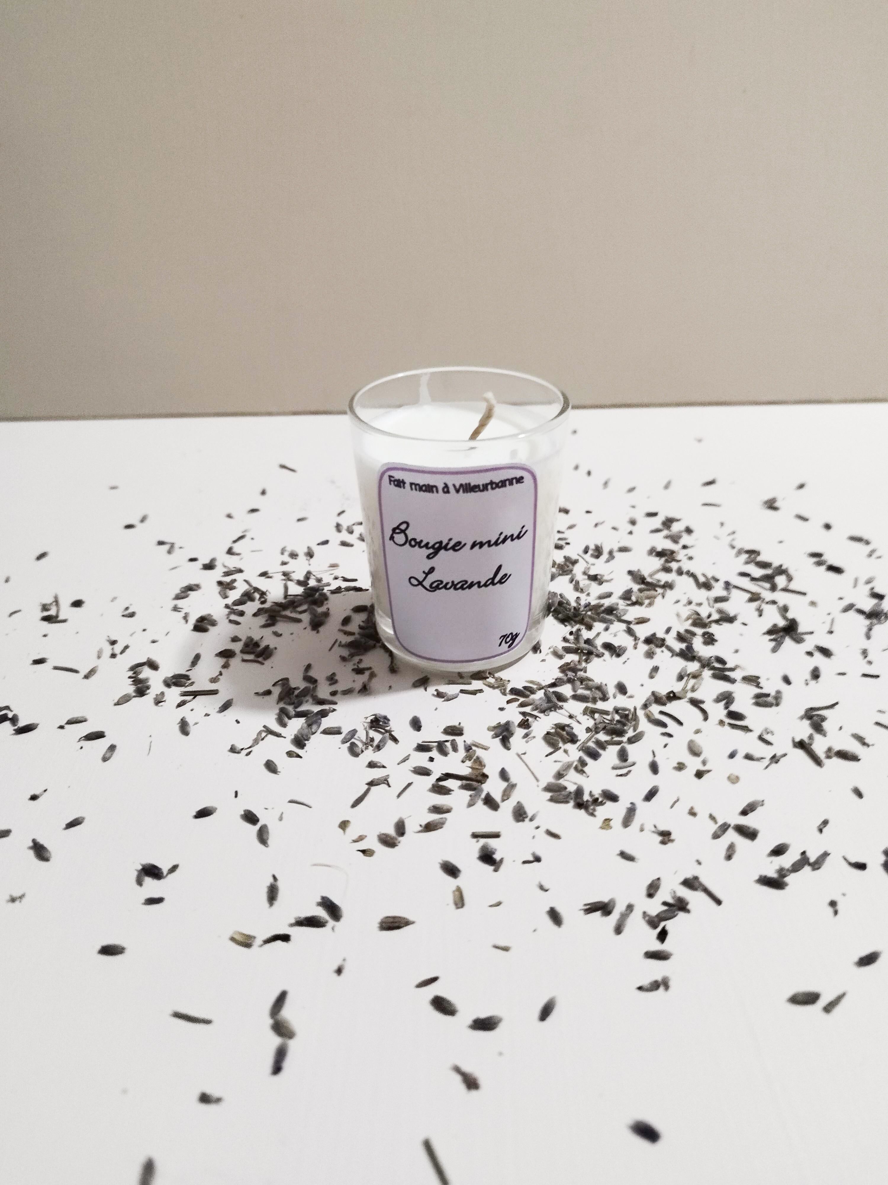 Mini candela alla lavanda - 70 g, fatta a mano