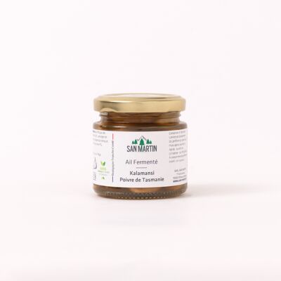 Ajo fermentado - Kalamansi, pimienta de Tasmania