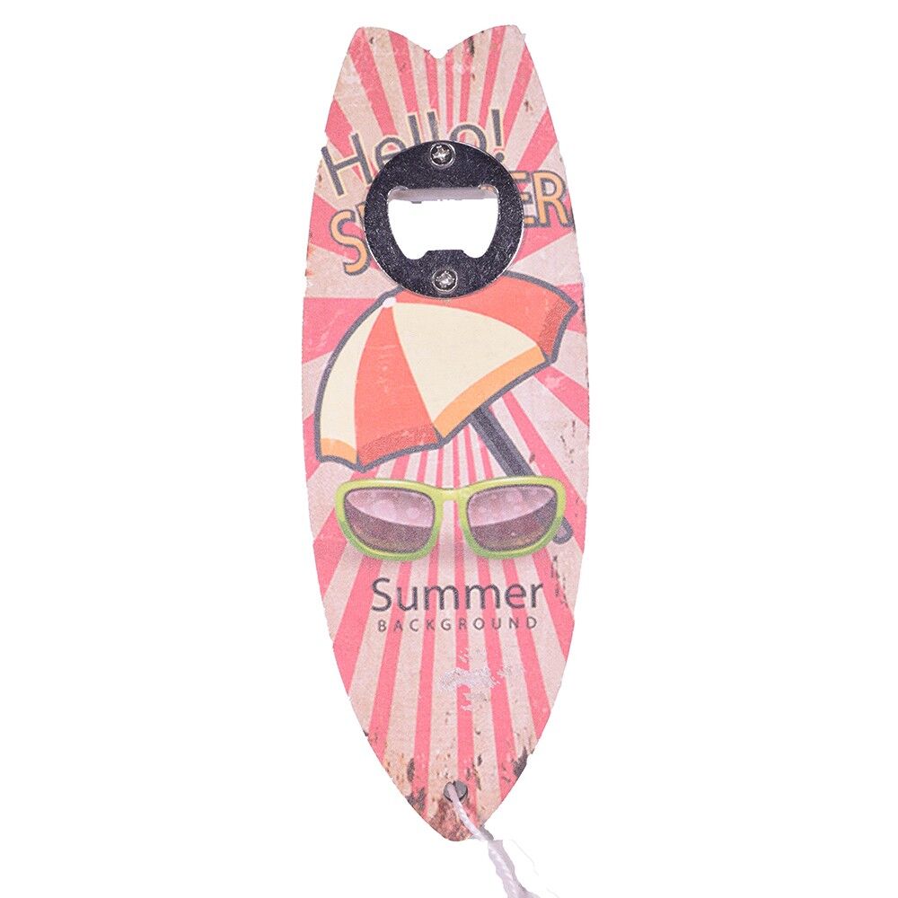 Flaschenöffner aus Holz mit Surfbrett