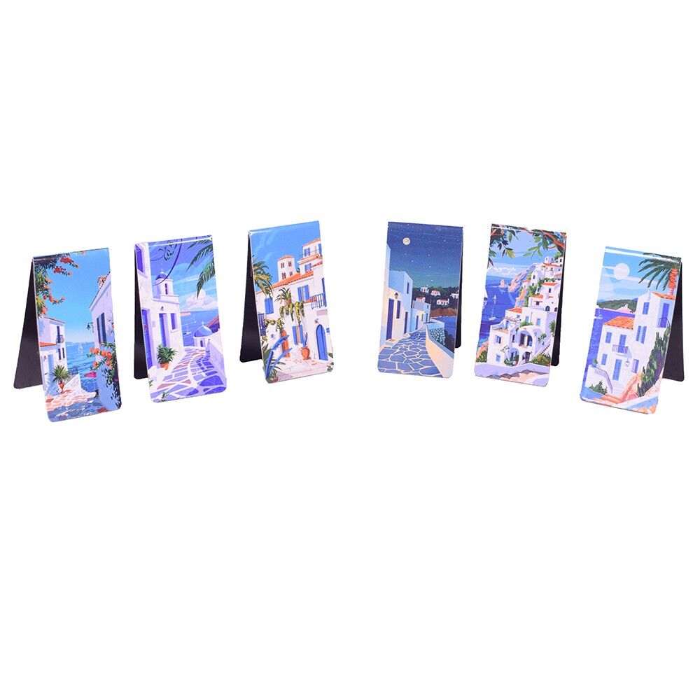 Magnetic Bookmak Islands Design Set of 6 -double faced
