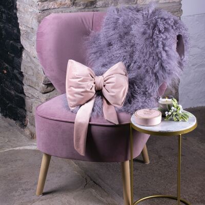 Große Luxus-Weihnachtsschleife Pink Blush Velvet