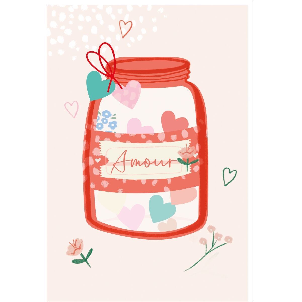 Valentinstagskarte - Herzglas