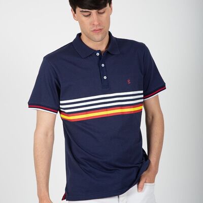 Polo rayé marine Espagne