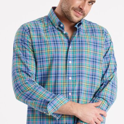 Chemise à carreaux multicolores