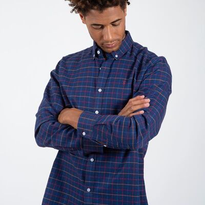 Chemise multicolore bleu marine