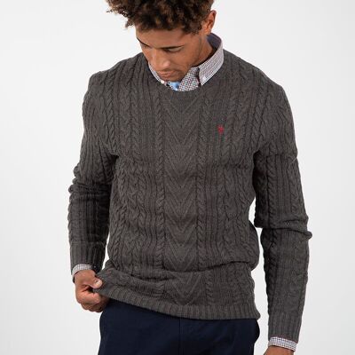 Maglione Girocollo Grigio