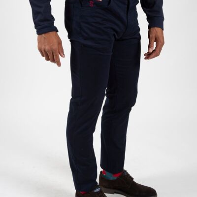 Pantaloni 5 tasche blu navy