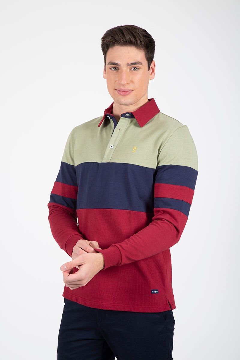 Polo a fascia bordeaux