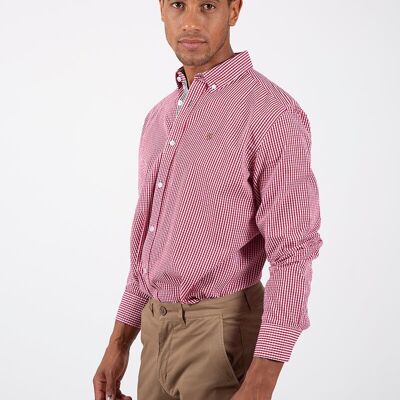 Chemise drapeau à damier rouge
