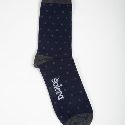 Calzini blu navy grigio talpa