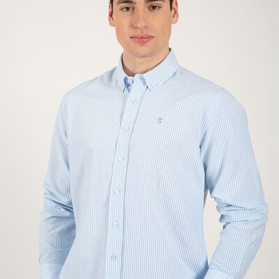 Chemise rayée bleue