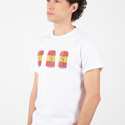 Camiseta latas blanco