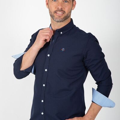 Chemise Oxford bleu marine